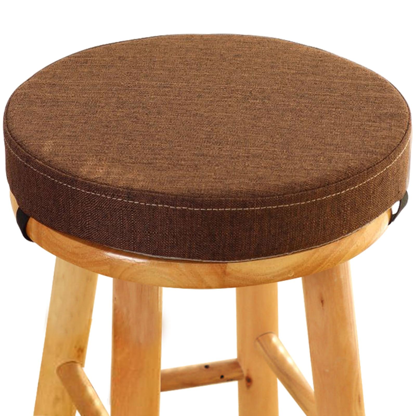 45D Foam Round Seat Cushion 5/8cm thick,30/33/35/40/45/50cm Anti-slip Buckle Round Stool Cushion, Circle Dining Chair Pad with Removable Cover for Dining Kitchen Bar Chairs Indoors Outdoors(Color 16,5