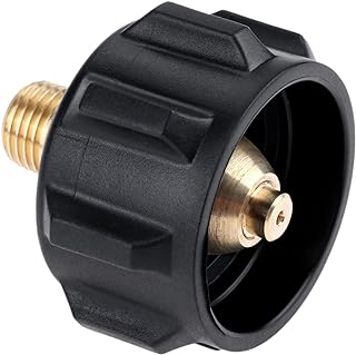 Mtsooning QCC1 Propane Refill Adapter with Nut and 1/4" NPT Male Pipe Thread, Brass Propane Gas Pipe Regulator Fitting Replacement for QCC1 Propane Tank