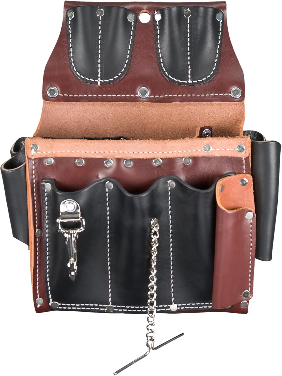 Occidental Leather Electrician’s Tool Case - Left Hand - 25 Pockets & Tool Holders - Made in USA