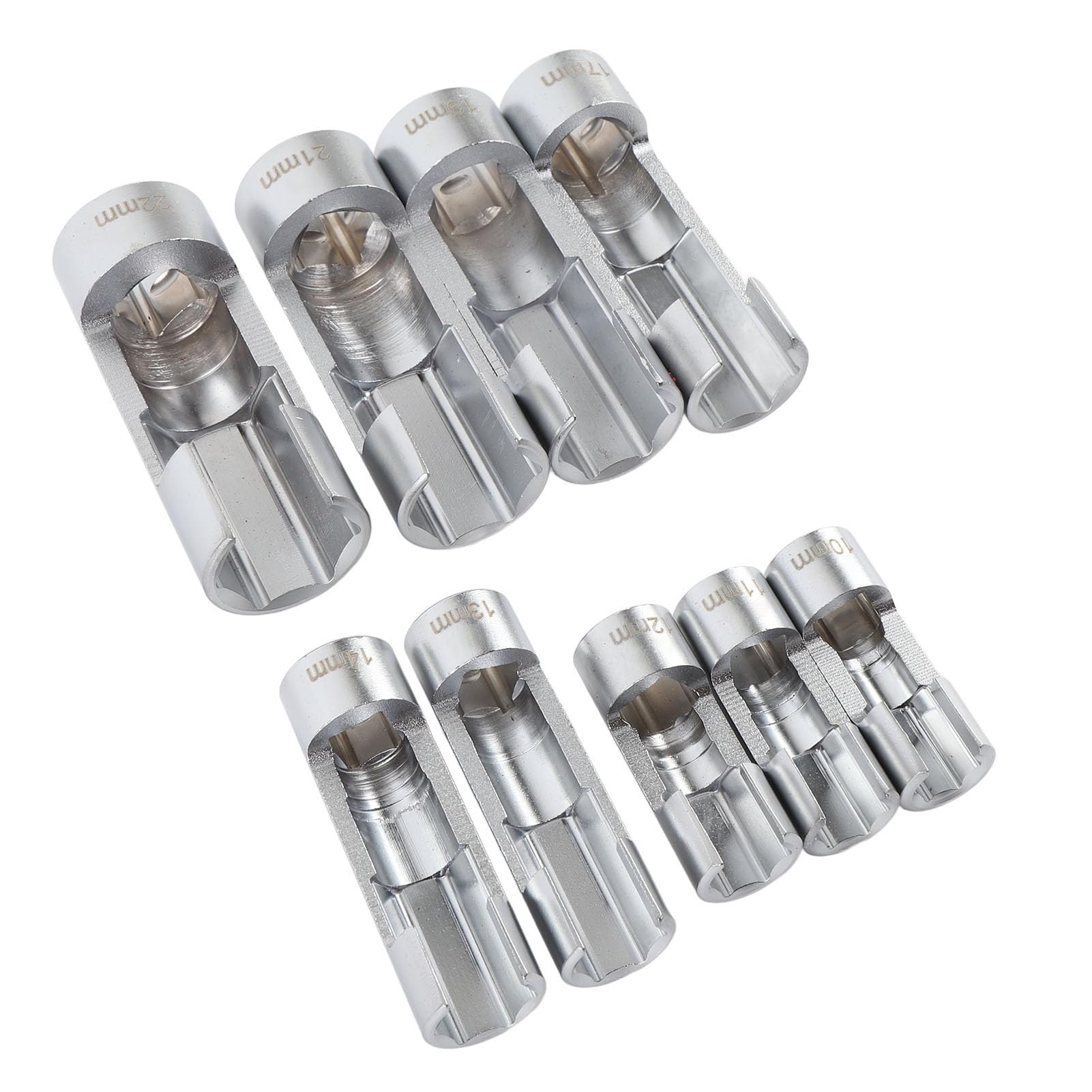 FTVOGUE Set di 9 Bussole per Carburante, Chiave per Iniettori in Acciaio CRV per Riparazioni Automobilistiche, Facile Accesso Alle Linee ABS e Ai Tubi del Carburante