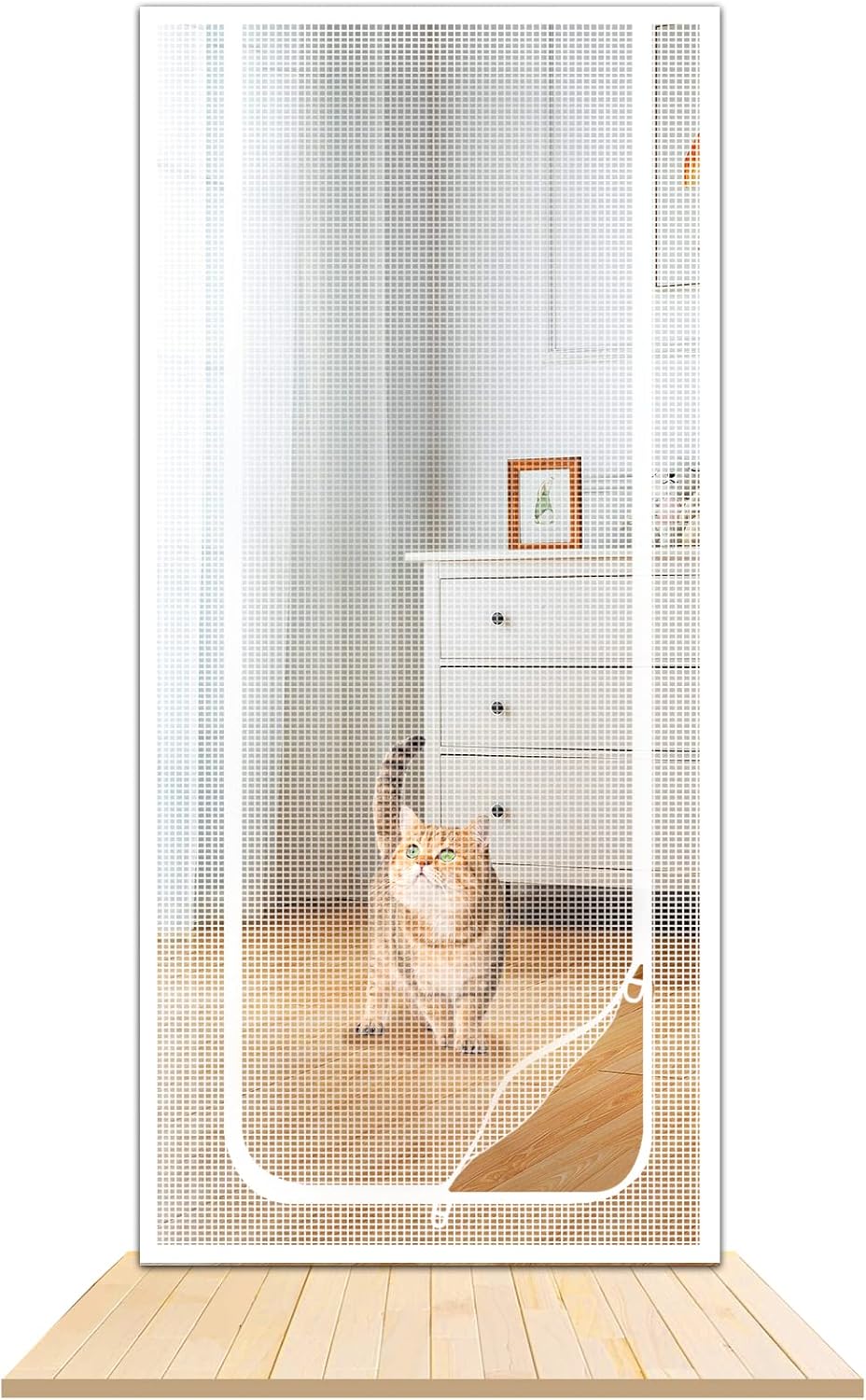 kathson 35.4”X 82.7” Upgraded Reinforced Cat Screen Door Cat Resistant Mesh Screen