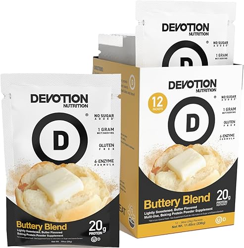 Devotion Nutrition Mezcla de proteína en polvo, sin gluten, apta para dieta cetogénica, sin azúcares añadidos, 0.04 oz de MCT, 0.71 onzas de suero
