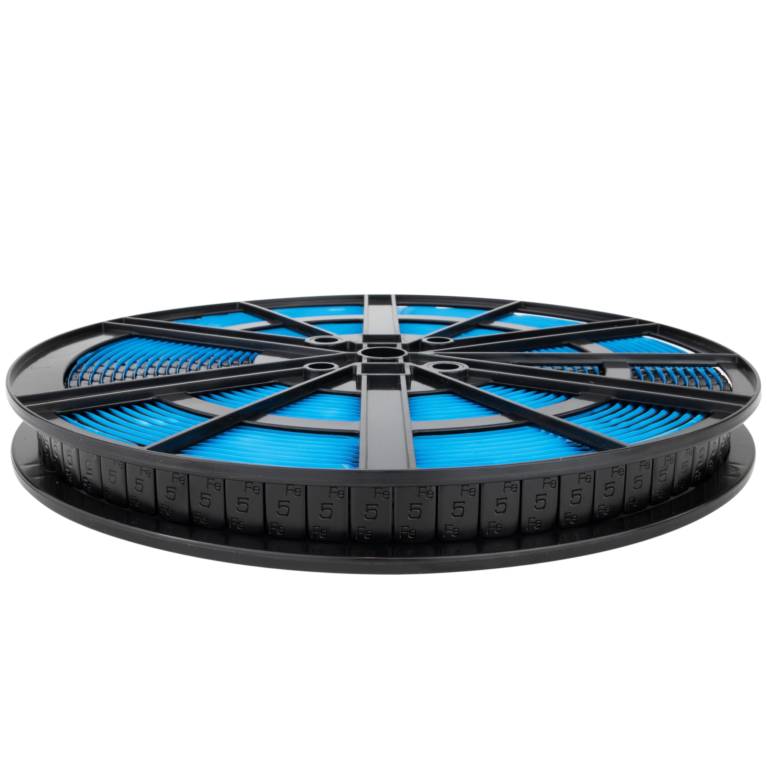 HASKYY 5 kg de masses d'équilibrage adhésives autocollantes 1000 x 5 g Noir Rouleau de poids avec bord détachable, poids d'équilibrage 19 mm de long, barrette adhésive pour jantes en acier et en