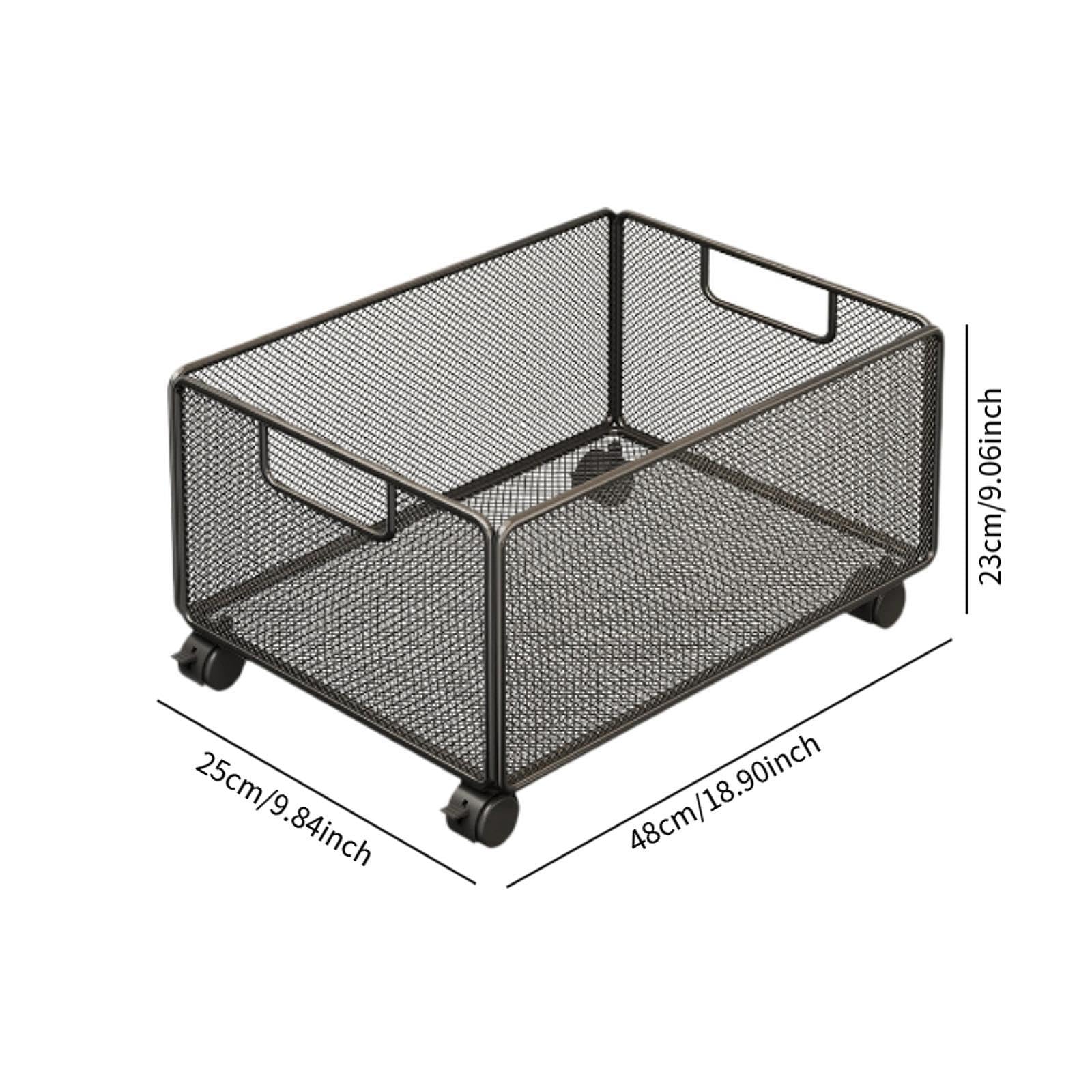 Carrello Portaoggetti sotto Scrivania Scaffale Organizzatore Documenti Libreria Mobile Ruote Facile da Spostare Adatto per Uffic, L