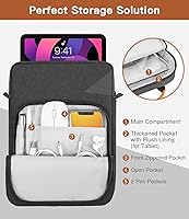 Vista 5 de MoKo Funda para tablet de 12.9 pulgadas, se adapta a iPad Pro M4 y Air M2 2024 de 13 pulgadas, iPad Pro 12.9 M2 y M1, Surface Laptop Go 12.4, Galaxy