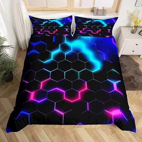 Miniatura 46 de Juego de funda de edredón con temática de violín, tamaño matrimonial, juego de ropa de cama de 3 piezas para niños, niñas, niños, adolescentes