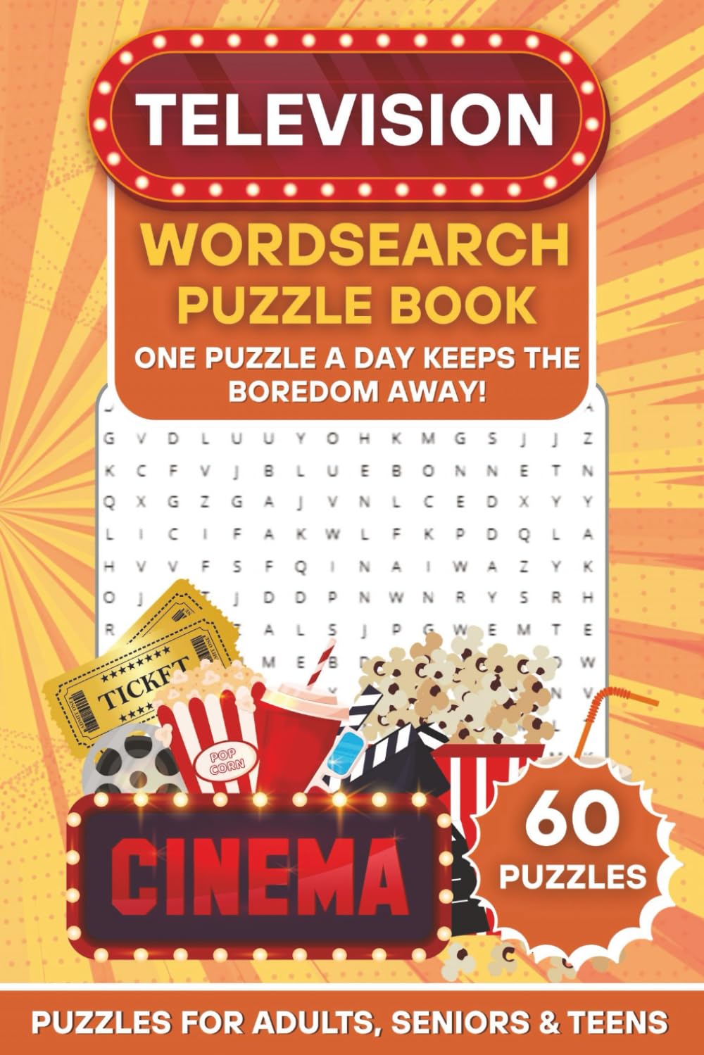 Television Word Search Puzzle Book: 60 Fun & Challenging Puzzles Inspired by TV Shows, Genres, Characters & Pop Culture | Large Print Brain Games for ... (The Ultimate Word Search Puzzle Series)
