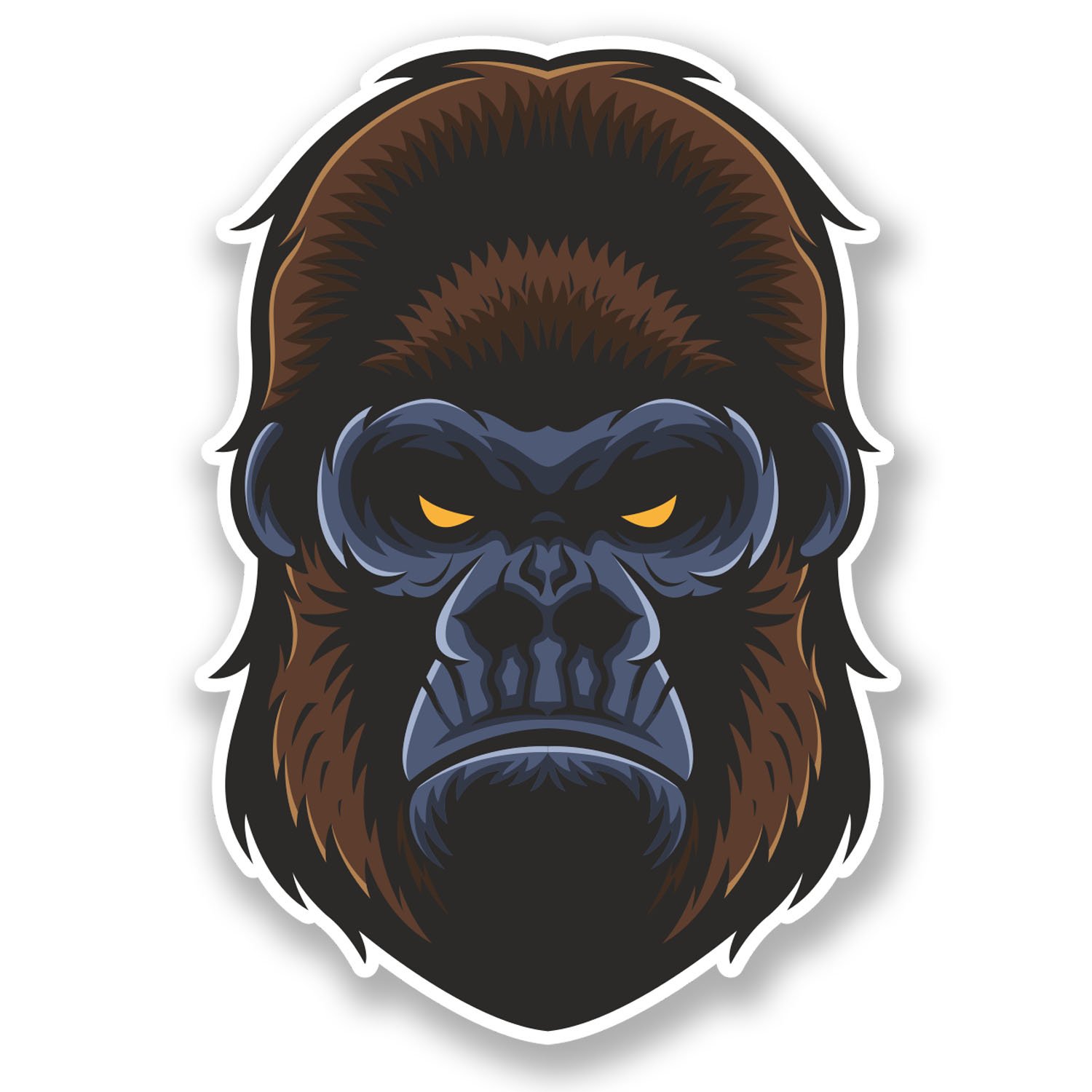 2 x Monkey Gorilla Sticker Car Bike Bike Laptop Helmet Ape Kids Skateboard #6714 (7cm Wide x 10cm Tall)