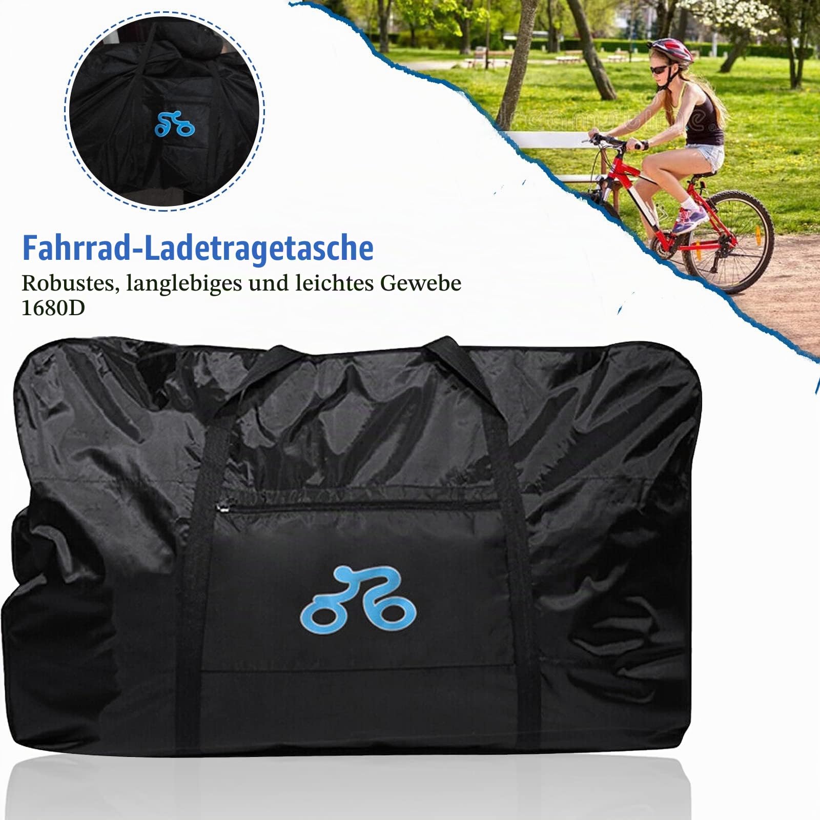 Fahrrad Transporttasche Tragetasche 26-29 zoll,CEIEVER Fahrrad Transport Abwahrungstasche Wasserdicht Verdickung faltbare Fahrradtasche Fahrrad-Reisetasche für Air,Train Travel