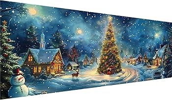 Amazon | ダイヤモンドアート クリスマス 80x30cm ダイヤモンド
