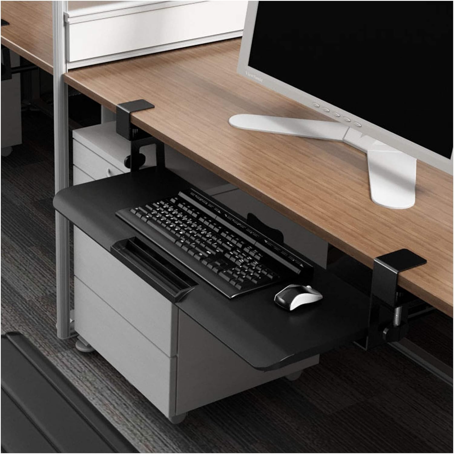 Retractable Keyboard Tray Under Desk, Platform Computer