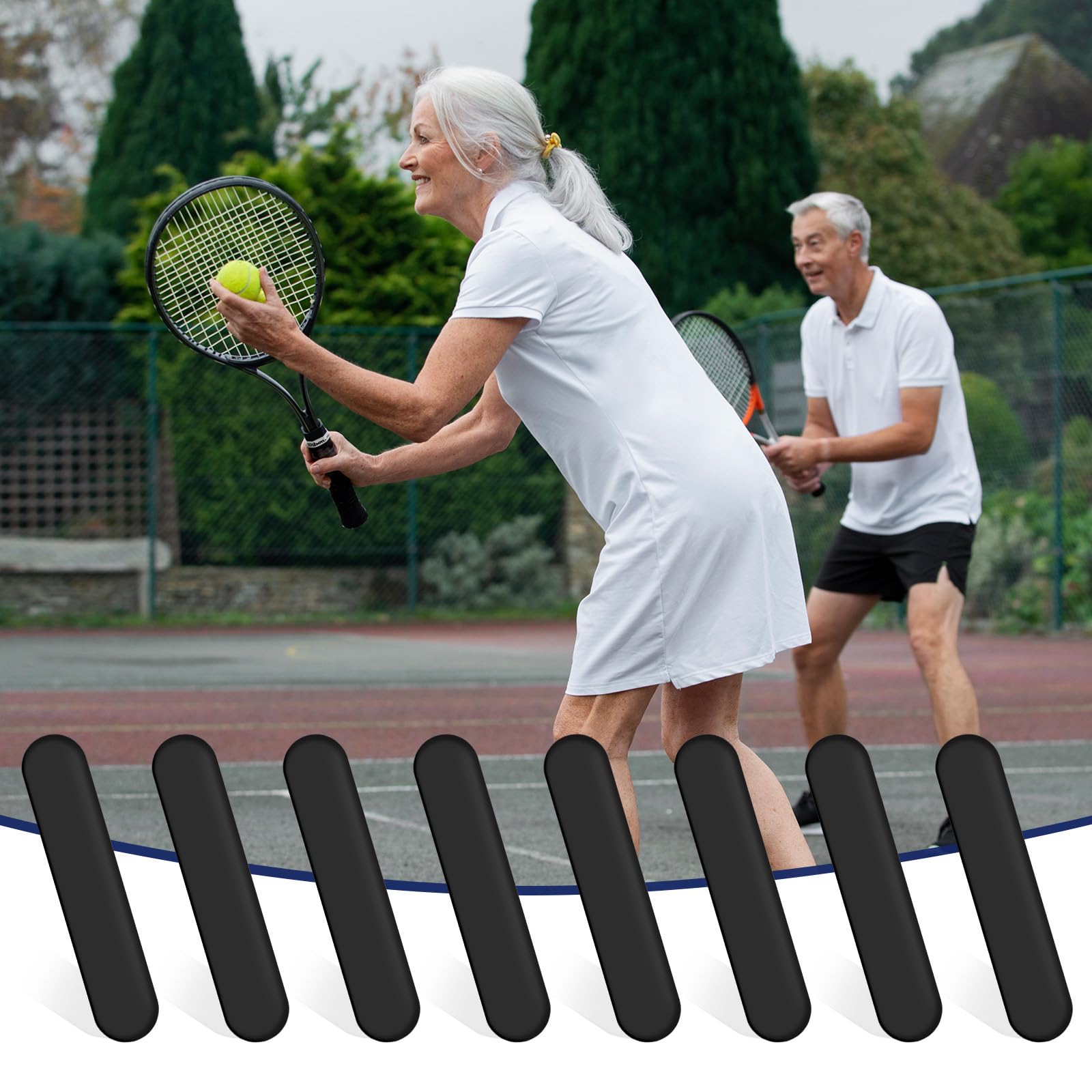 Qianyu 20 cintas adhesivas de pickleball de alto rendimiento para raqueta