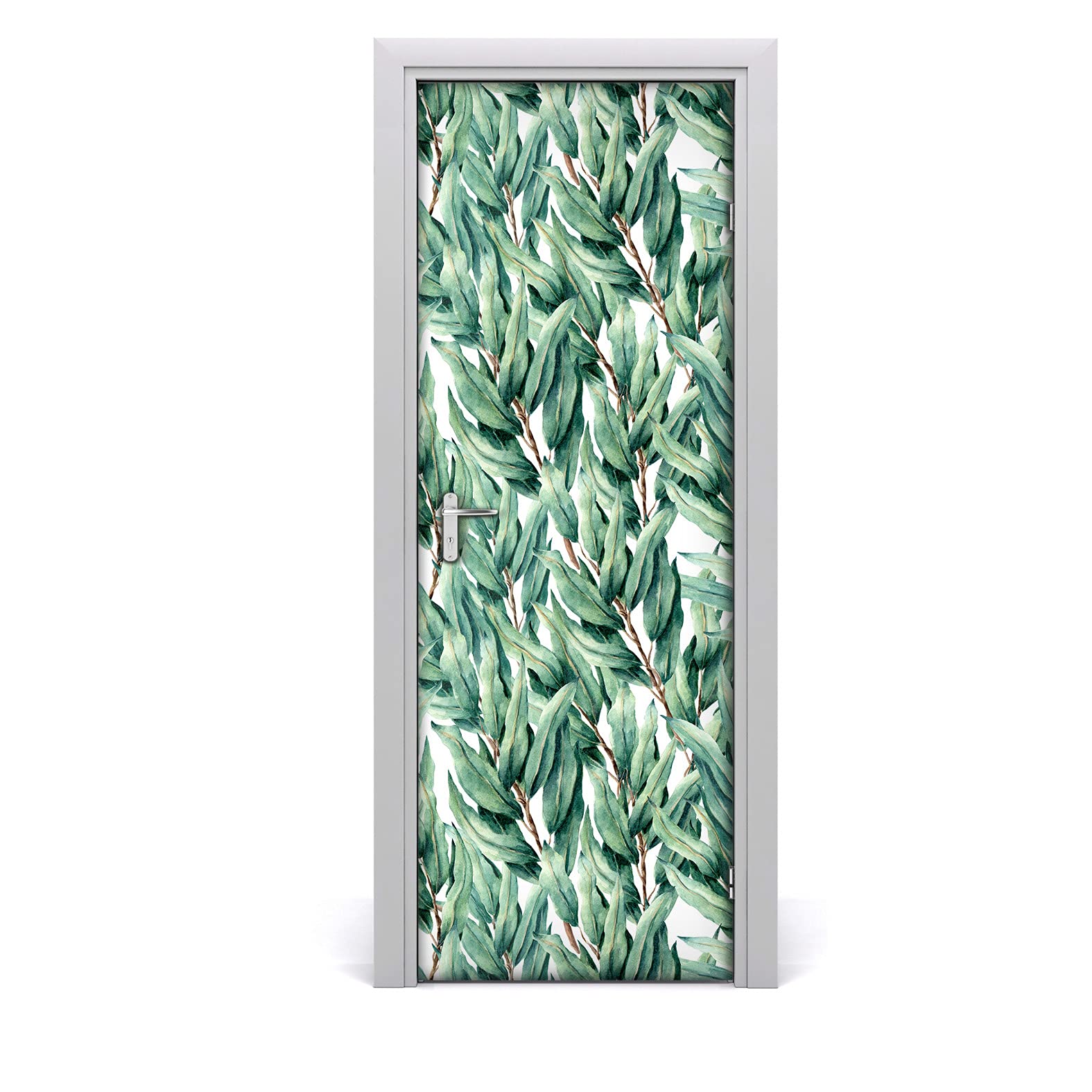 Papier peint sur la porte mural pour créer une ambiance nature dans la chambre