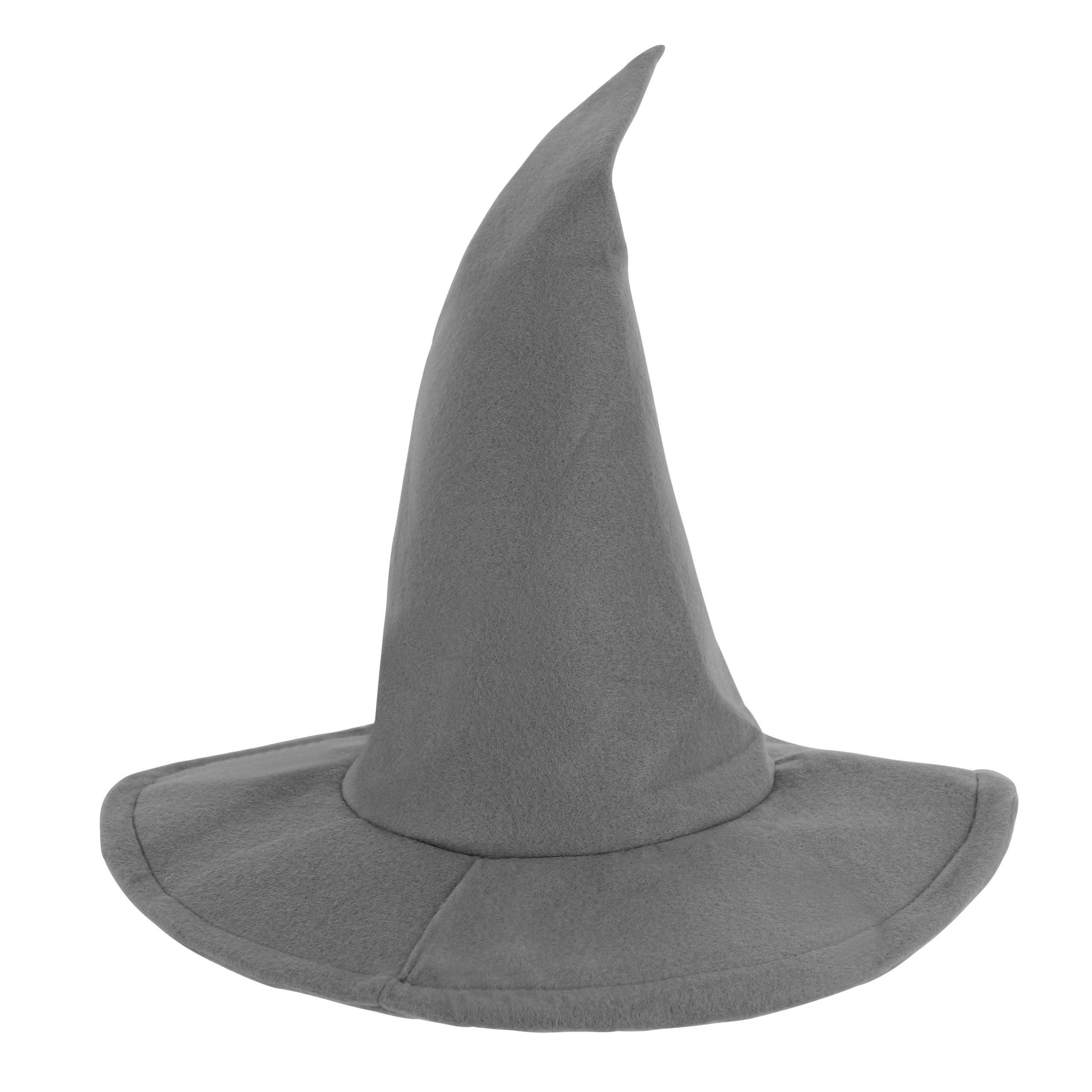 RUIXIA Grey Gandalf Witch Hat Adults Felt Wizards Hat Men's Medieval Pointed Cap Fancy Dress Costume Cosplay Accessories for Women Halloween Party Christmas Masquerade Props