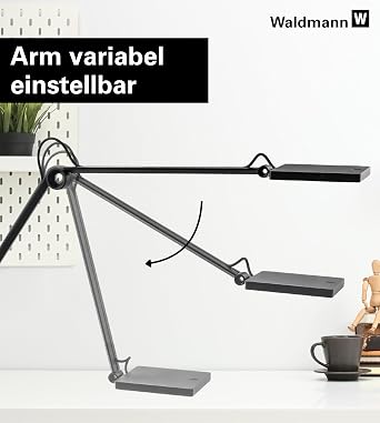 Waldmann Light 113148000-00644091 PARA.MI FTL 108 R Table Lamp Rectangular LED 8 Watt 110 V Black [Energy Class D]