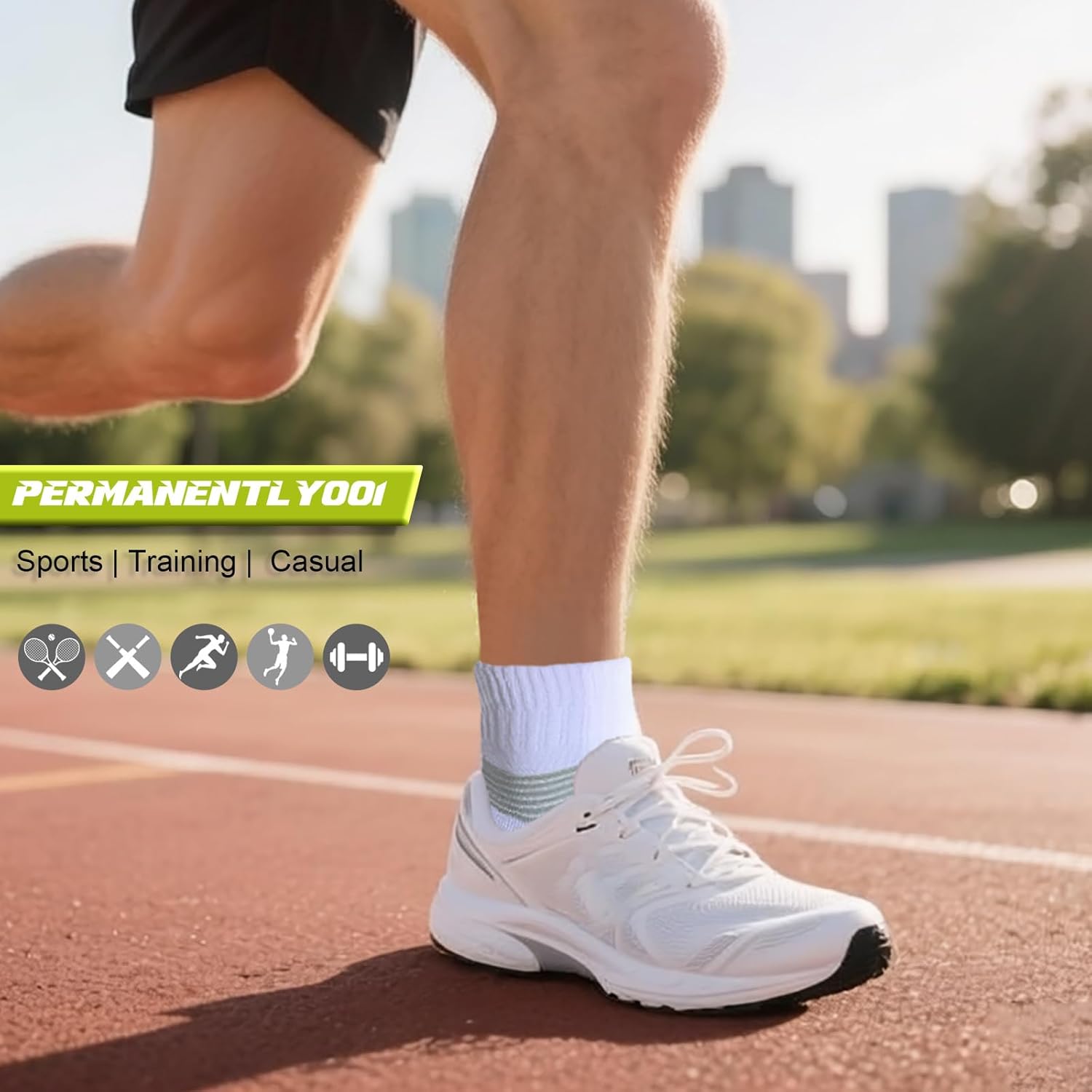 Cushioned Athletic Socks Men Women Ankle Compression Wickking Sock Tennis Running Basketball Workout 6 pack