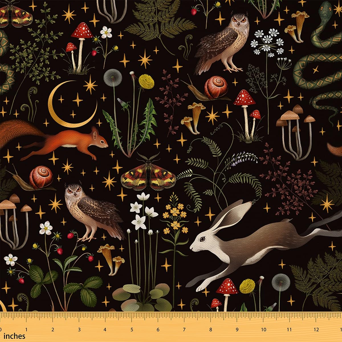 Cartoon Mushroom Fabric by The Yard