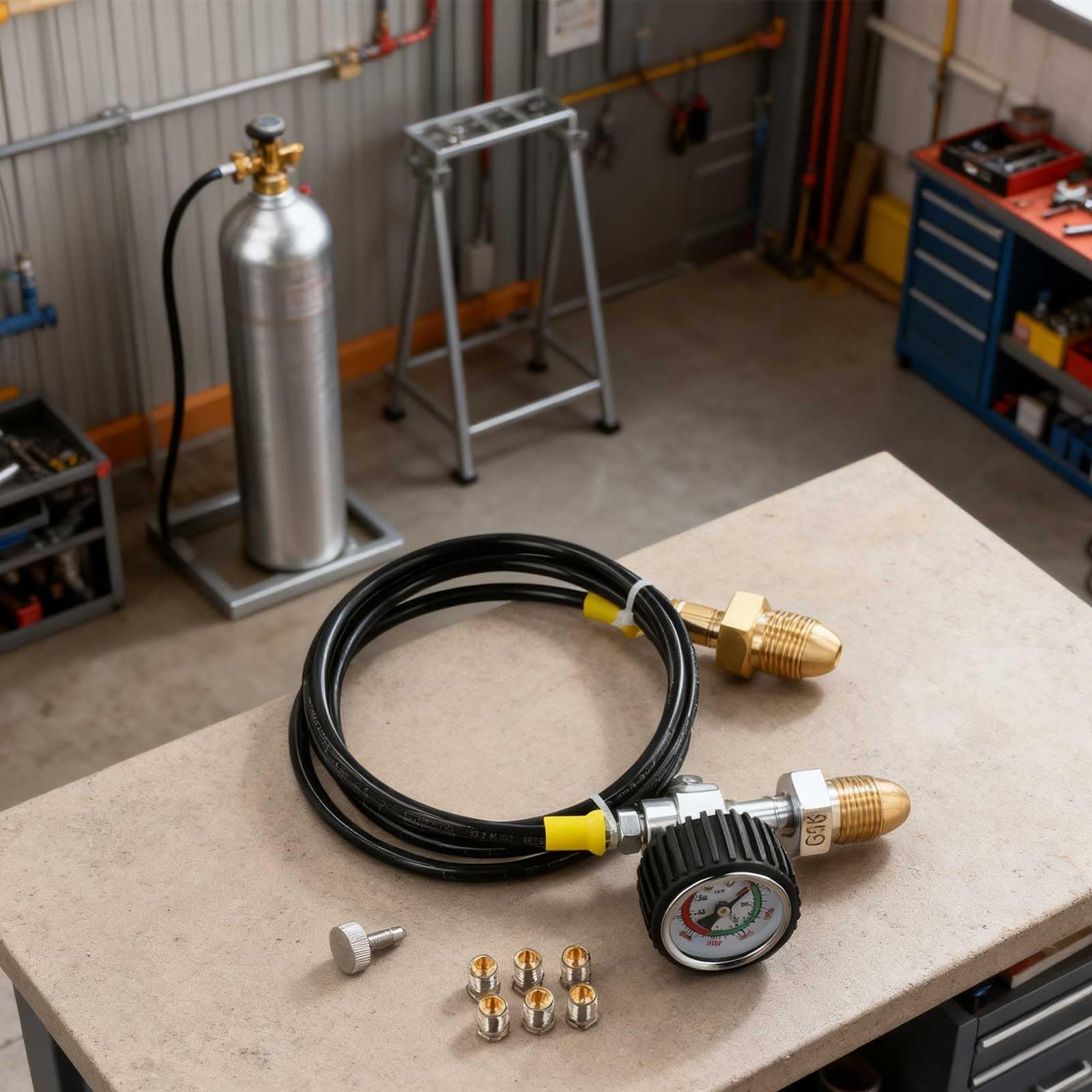 Tubo adattatore di ricarica, stazione di trasferimento per bombole di argon BS 341 No.3 UK, saldatura, gas, MIG TIG, apparecchiature di collegamento (stile 5)