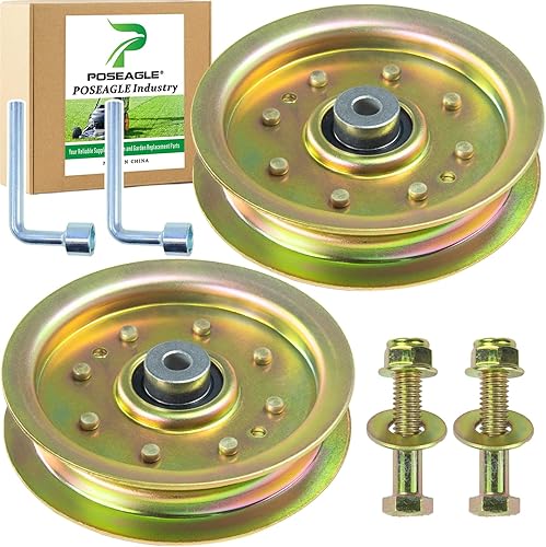 Vista 42 de Paquete de 2 poleas tensoras 756-04129b 4.25 Reemplaza Troy Bilt Polea 753-08171 Kit de polea tensora Cub Cadet 756-04129b Cub Cadet 756-04129 Polea