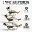 HACER Compact Folding Chair with Heavy Duty Metal Frame 3 Adjustable Positions Portable Lightweight Foldable Seat for Outdoor Camping Hiking Fishing Garden Beach Picnic Travelling (Pack of 1, Green) gallery image