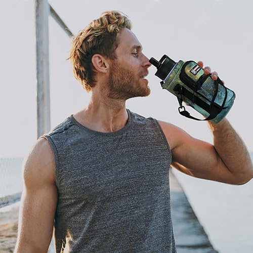 Miniatura 13 de NATURE PIONEOR Water Bottle Holder with Strap,Water Bottle Carrier Bag Sling Sleeve with Adjustable Shoulder Strap & Handle and Large Phone Pocket