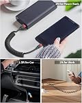 Coiled USB to Lightning Cable for Car, 2 Pack Retractable Lightning Cable Coiled iPhone Charger Cord Fast Charging for iPhone 14 13 12 11 Pro Max Mini 10 8 Plus XR SE, AirPods [MFi Certified]