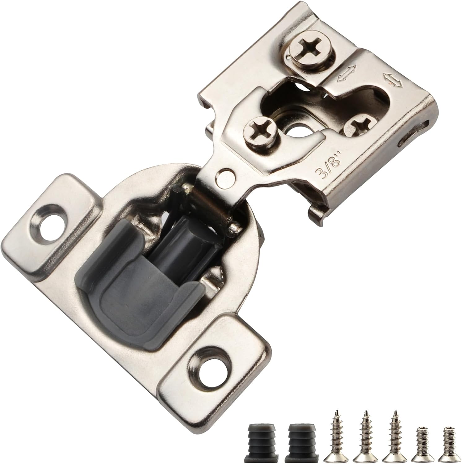 STIANC 50 Pack Soft Close Hinges, 3/8" Overlay Soft Close