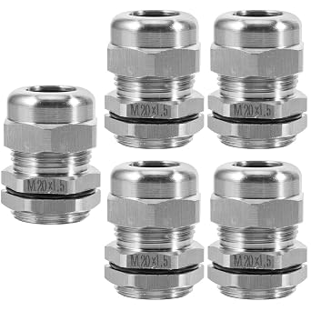 Healeved 5pcs Armoured Cable Junction Box Outdoor Cable Connector Strain Relief Cord Connector for Electrical Wire