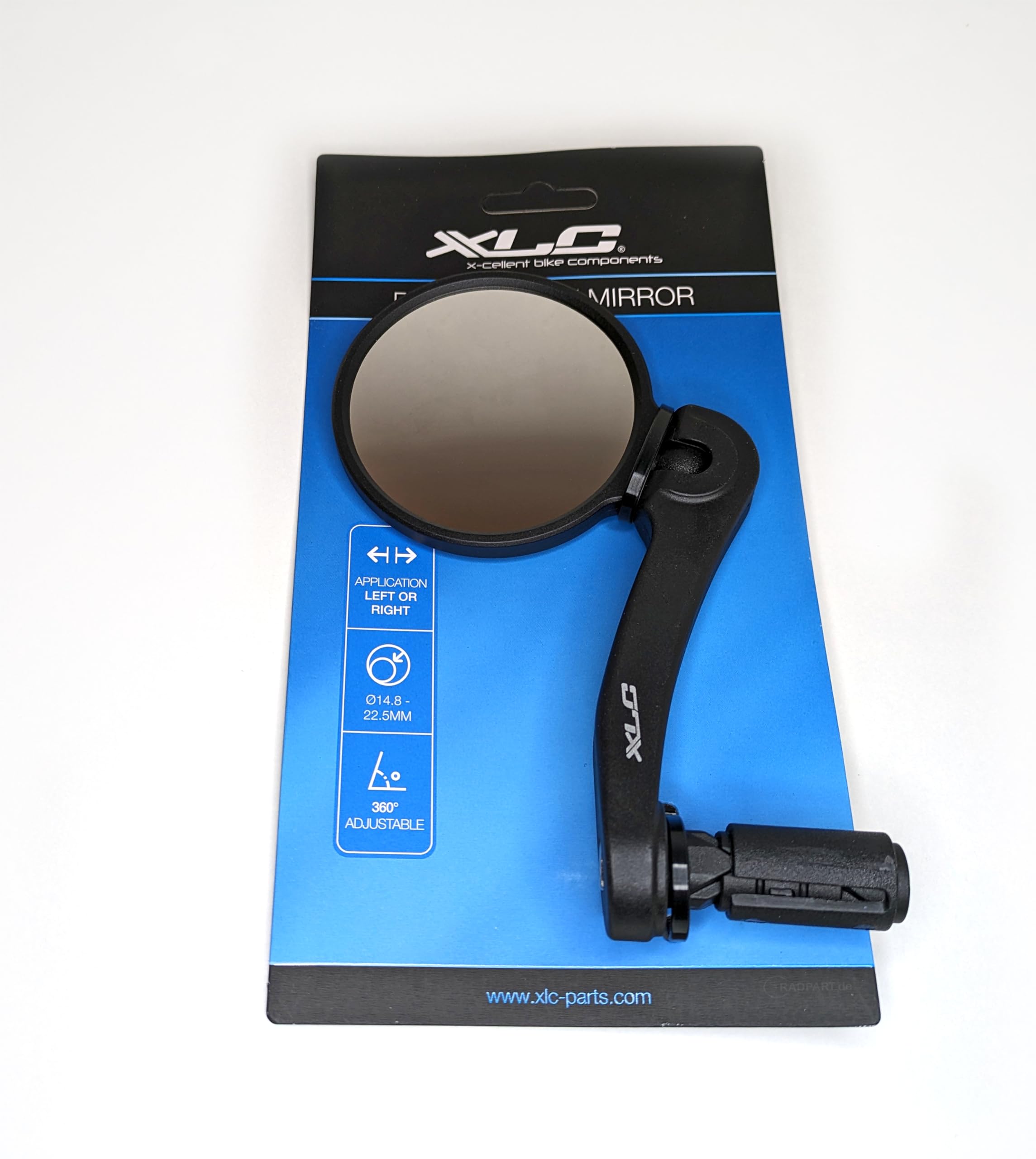 Rétroviseur pour cintres XLC mr-k19 - noir - 14,8/22,5 mm x 62 mm