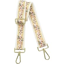 Crossbody Straps for Purses Gold Hardware Purse Strap Wide Shoulder Strap Adjustable Replacement,Retro Jacquard Embroidery for Shoulder Bags