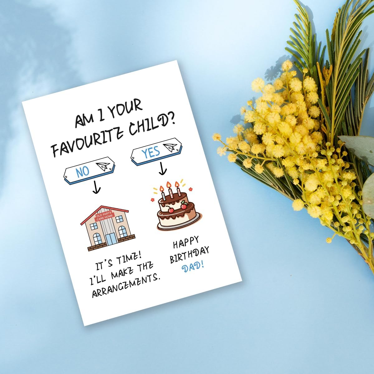 Funny Birthday Card for Dad Father Stepfather, Humorous Dad Birthday Card from Son Daughter Kids, Hilarious Daddy Bday Gift for Men - Image 4