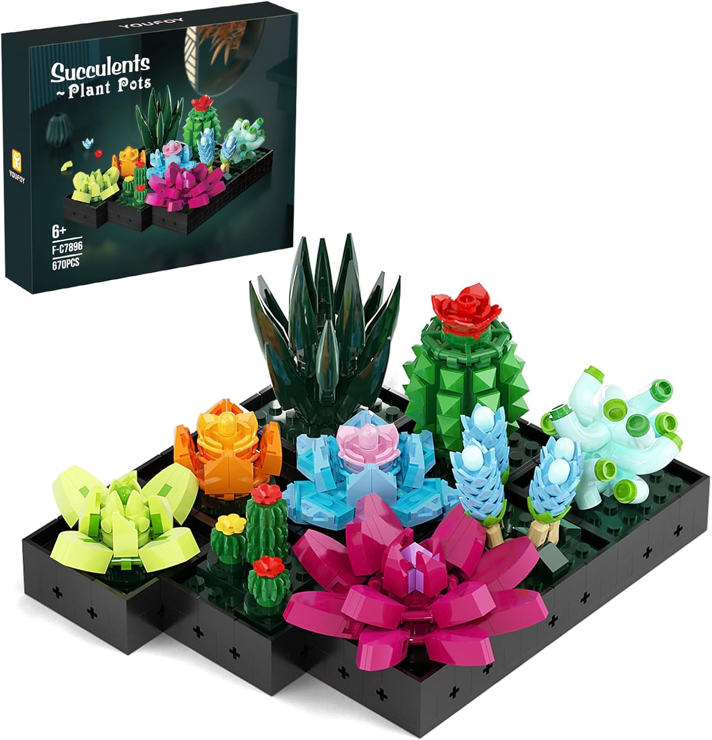 Succulents Building Sets Compatible for Lego Succulents 10309, Plant
