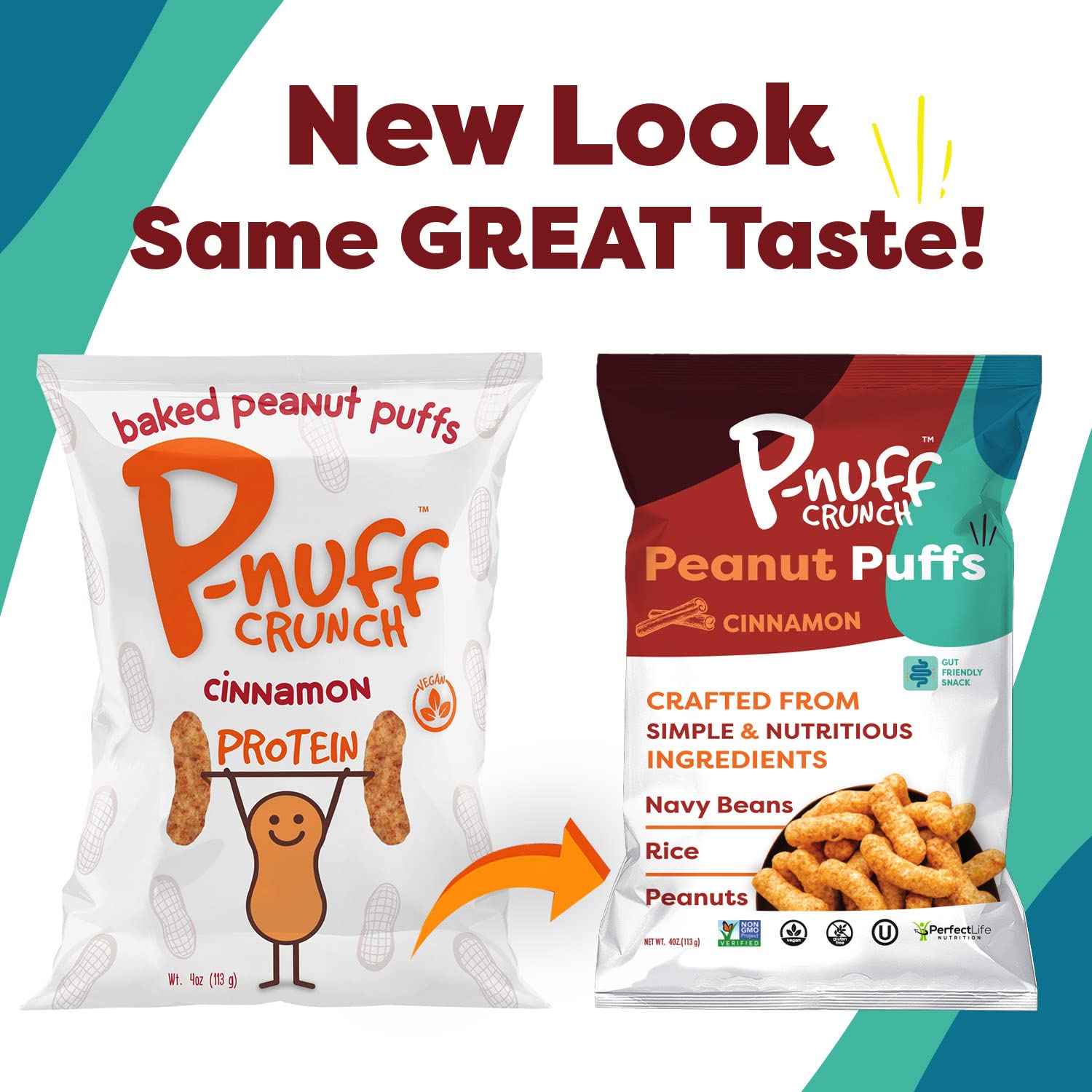 Buy Pnuff Crunch Baked Peanut Puffs Healthy, Low Carb Peanut Butter Puffs, Complete Vegan