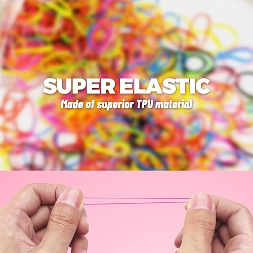 Miniatura 4 de 1000 bandas de goma para el cabello de los niños pequeños pequeñas cintas elásticas para el cabello pequeñas bandas de goma para el cabello de los