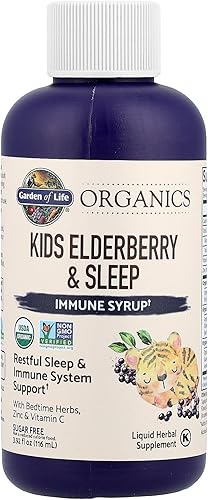 Miniatura 4 de Garden of Life Organics - Apoyo inmunológico de saúco para niños con zinc, vitamina C, jarabe de saúco y jarabe inmunológico para dormir, hierbas