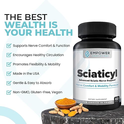 Miniatura 4 de Sciaticyl - Suplemento de apoyo nervioso con B1, B6, B12, magnesio, NAC, ALC y ácido alfa lipoico - Apoya la función nerviosa, movilidad, comodidad