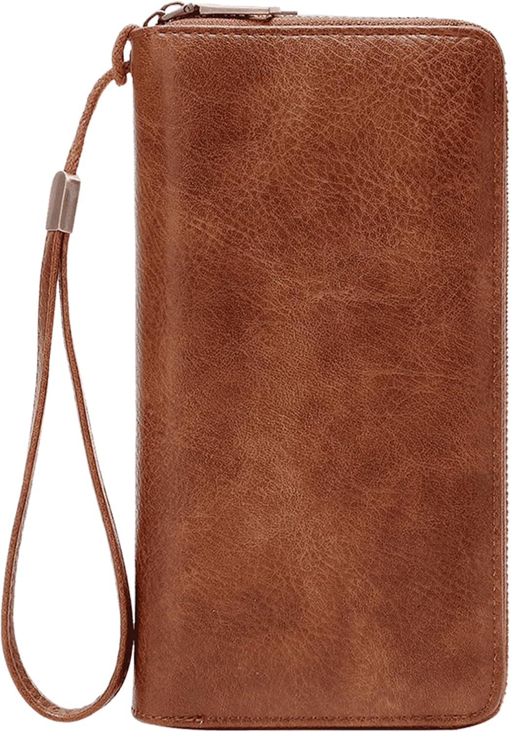 Wallet For Women Large Capacity Wristlet Purse for Women RFID Blocking Multi Clutch Wallet Brown - Image 8