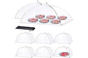 Pop-Up Food Screens for Outdoor, Sets of 8 (2 Extra-Large, 6 Large)