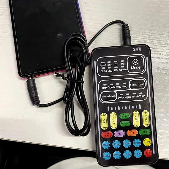 Flylin Portable Handheld Microphone Voice Changer 16 Effects for Gaming