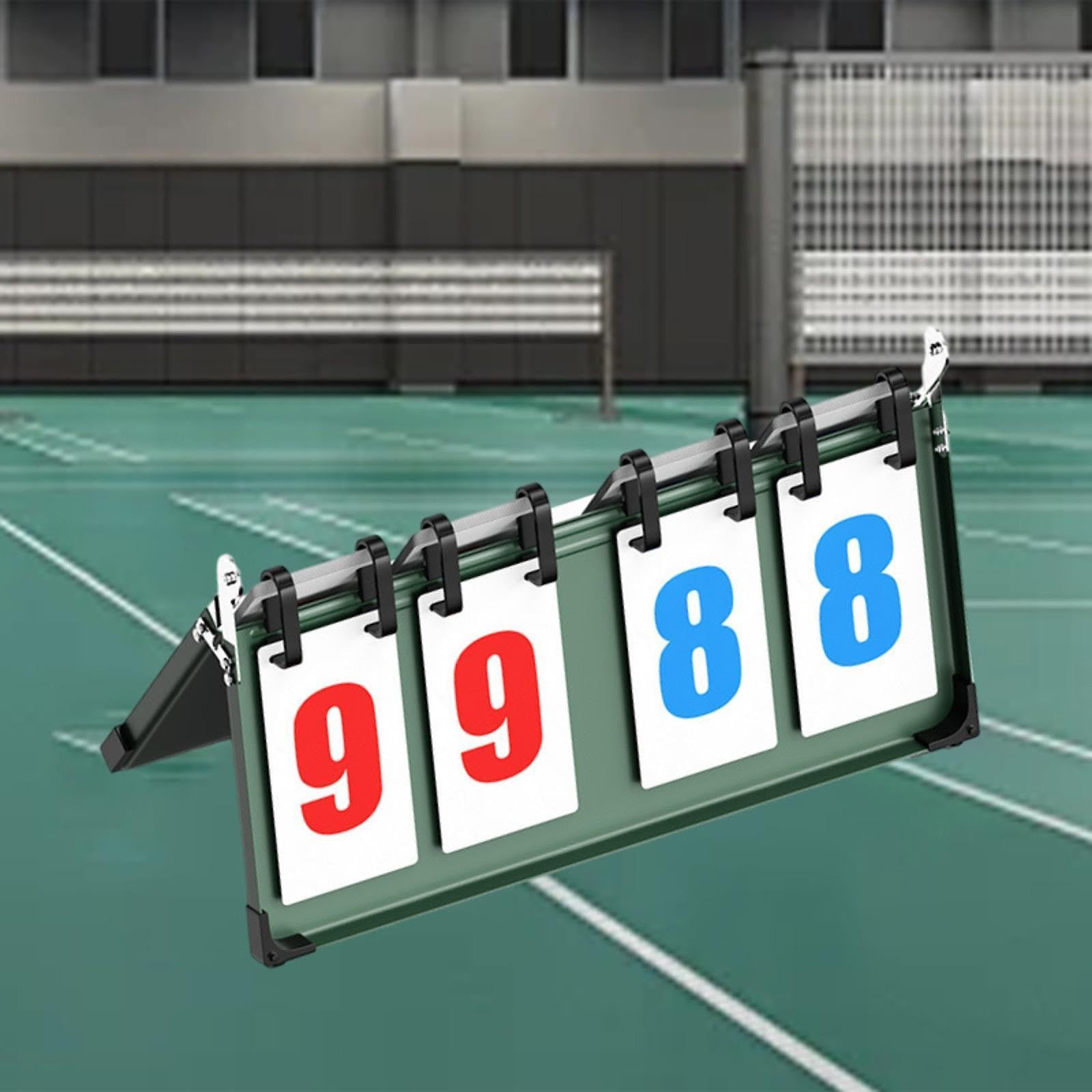 QSTDGVPW Sports Scoreboard Flip Numbers Scoring Board Tabletop Score Flip for Basketball, 4 Digit Number