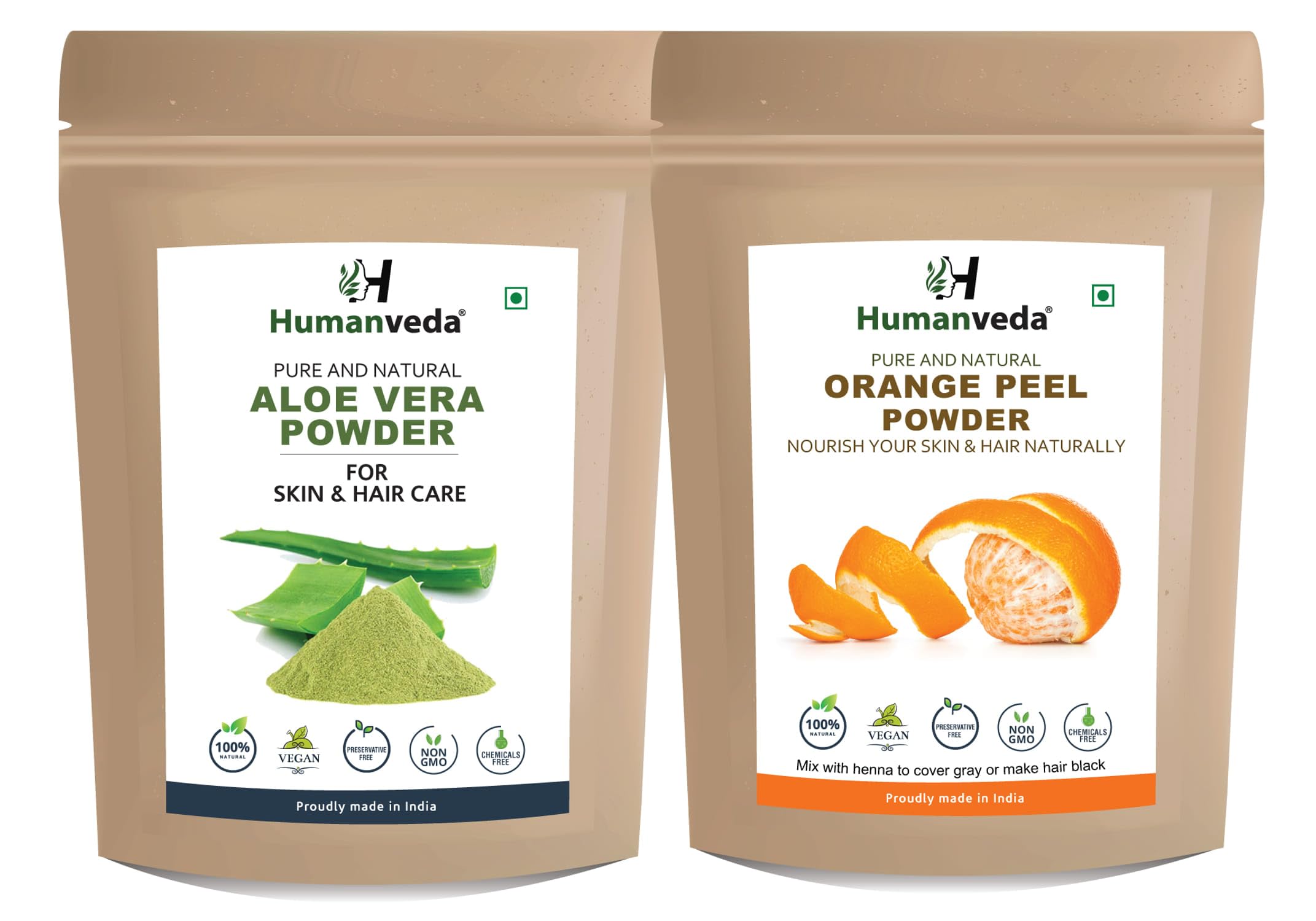 Aloe Vera & Neem Powder & Humanveda Shikakai Powder for Hair Care Combo of 2-image-32