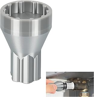 3-in-1 Inlet Filter Removal Tool Compatible with Rinnai Water Heaters, Works with Power Drivers, Wrenches & Hand Grip, Water Heater Cleaning Tool for Easy Filter Maintenance