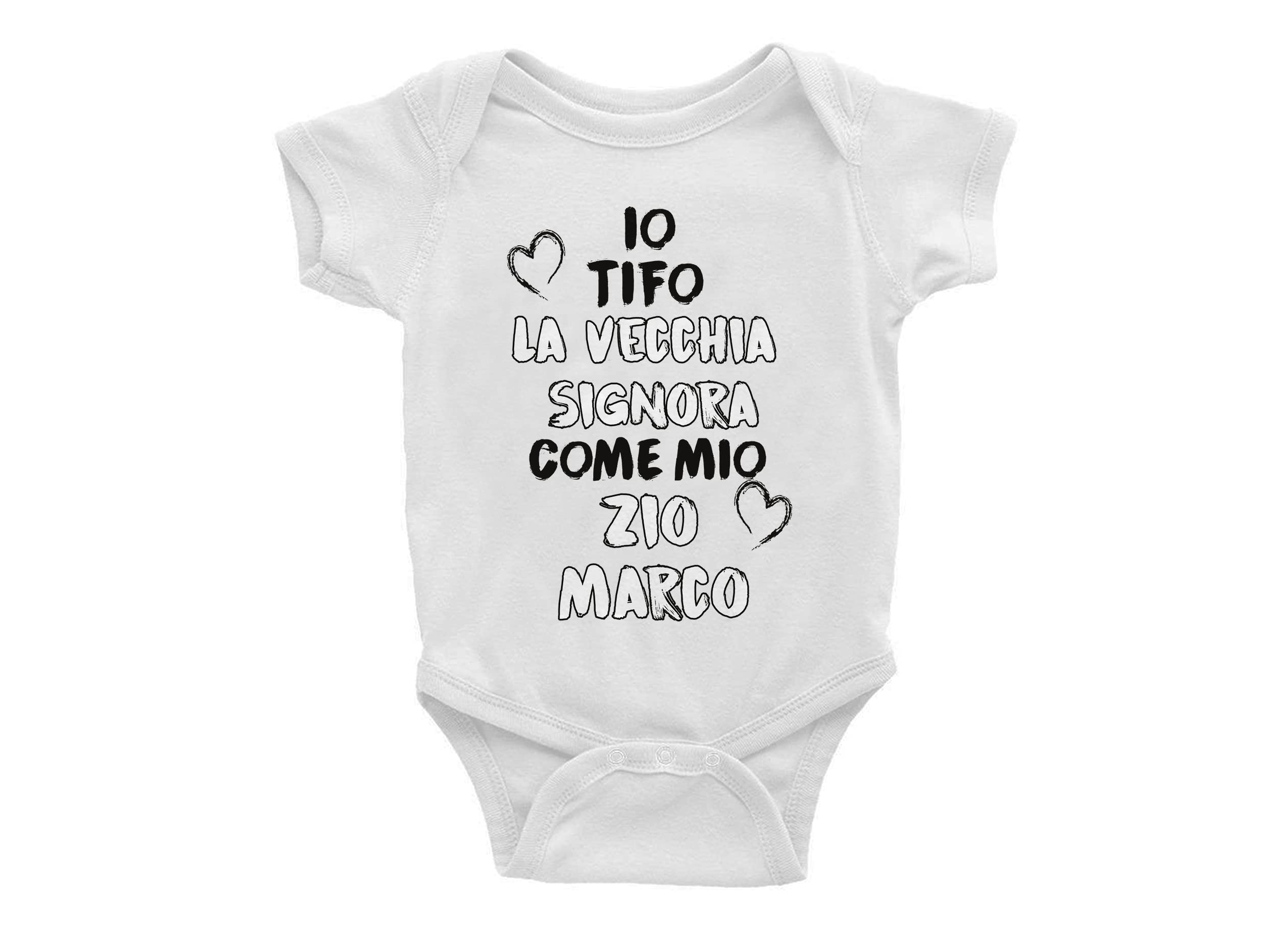 Body Neonato Personalizzabile 'cuore Neroazzurro Come Papà' – Regalo Perfetto!