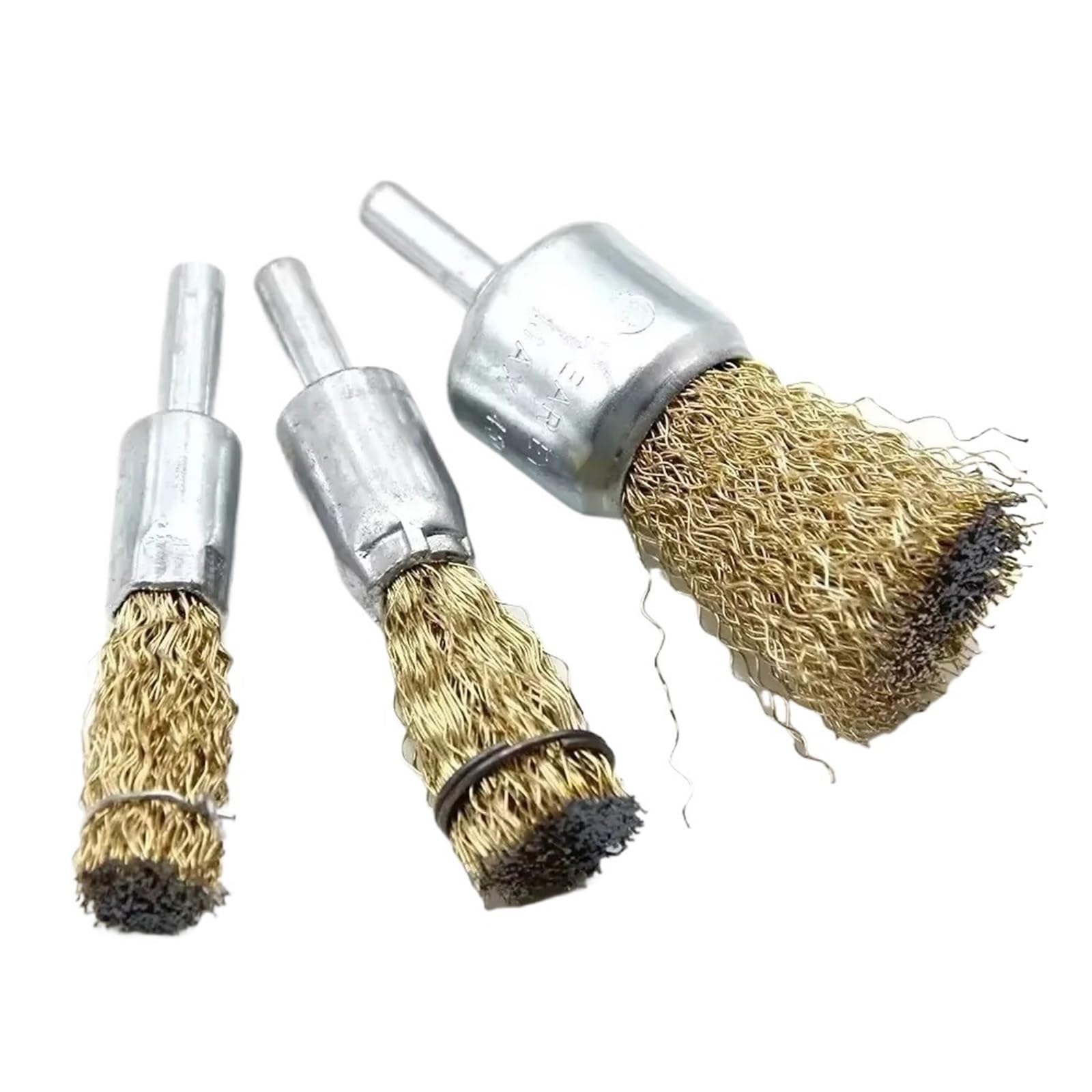 Tarcze szczotkowe z drutu, Zestaw 3/5 szt. Mosiężnych szczotek drucianych - Wytrzymała ściernica i szczotka garnkowa do wiertarek(5PCS Mix)