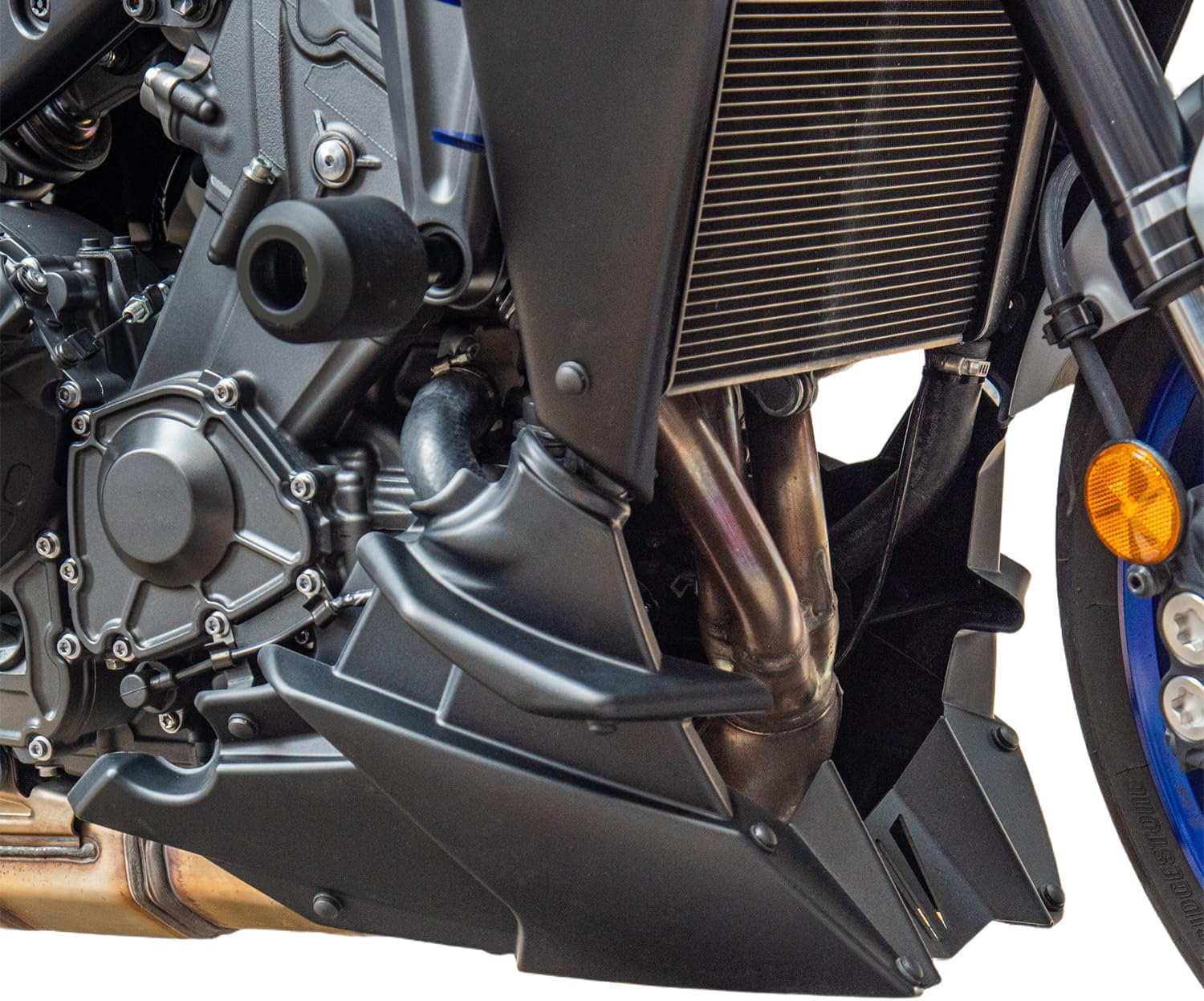 Motorcycle Engine Guard Belly Pan Spoiler Lower Fairing Fits for MT09 MT-09 SP Tracer 9/GT 2021 2022 2023 2024 2025 ABS Bellypan Body Frame Panel Kit Cowling Protector (Matte Black)