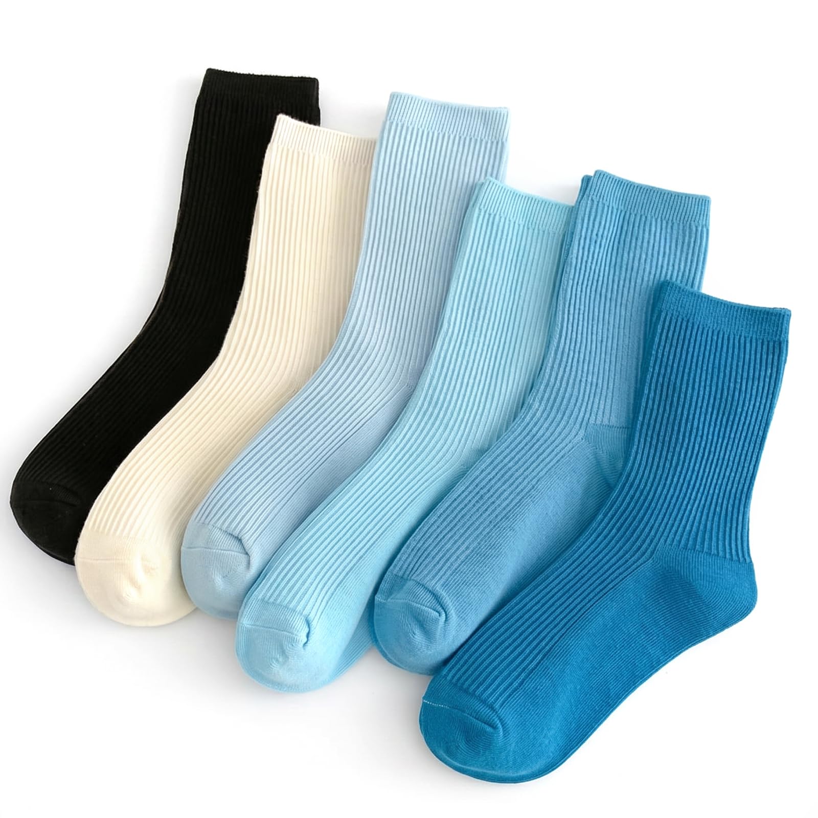 KU Socken Damen 6 Paar Premium Baumwollsocken für Sommer Autumn Winter - ästhetische Sportsocken für Freizeitkleidung - Geschenk für Frauen Socken Damen 35-42