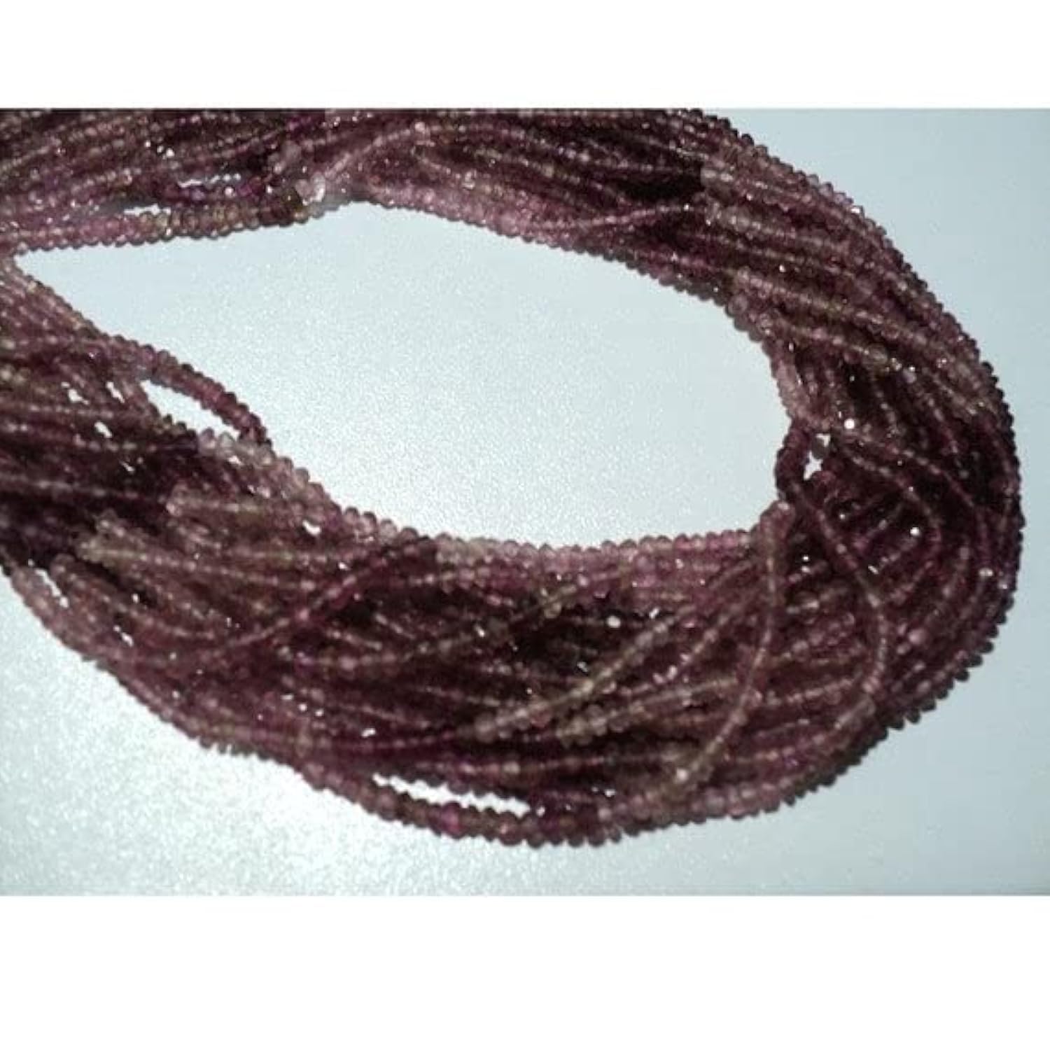 Tourmaline rose rondelles facettées 2mm perles naturelles pour création de bijoux