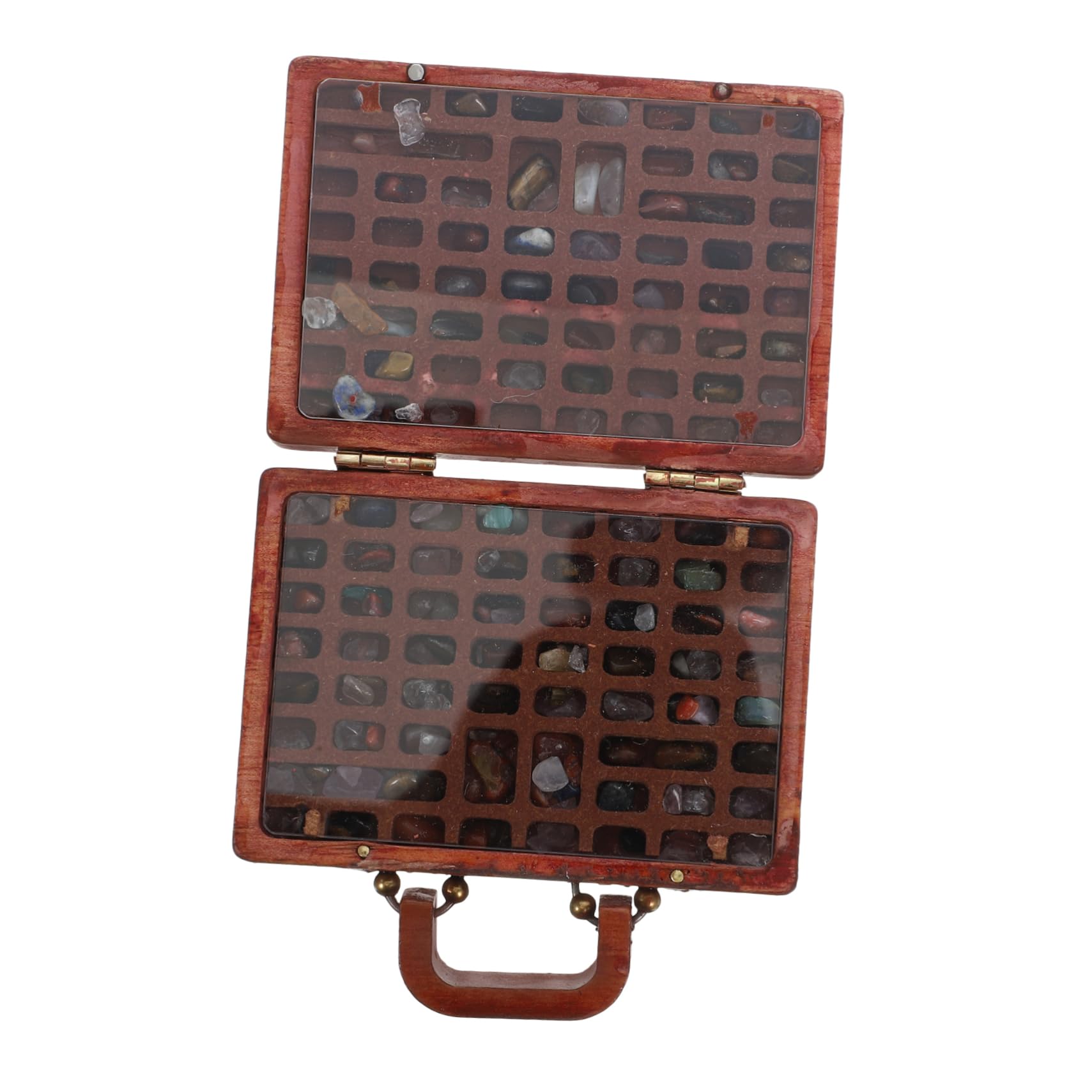 Amosfun Caja De 5 Piezas Caja De Almacenaje Decorativos Compartimientos De Almacenaje Maleta De Minerales Organizador De Rocas Piedra