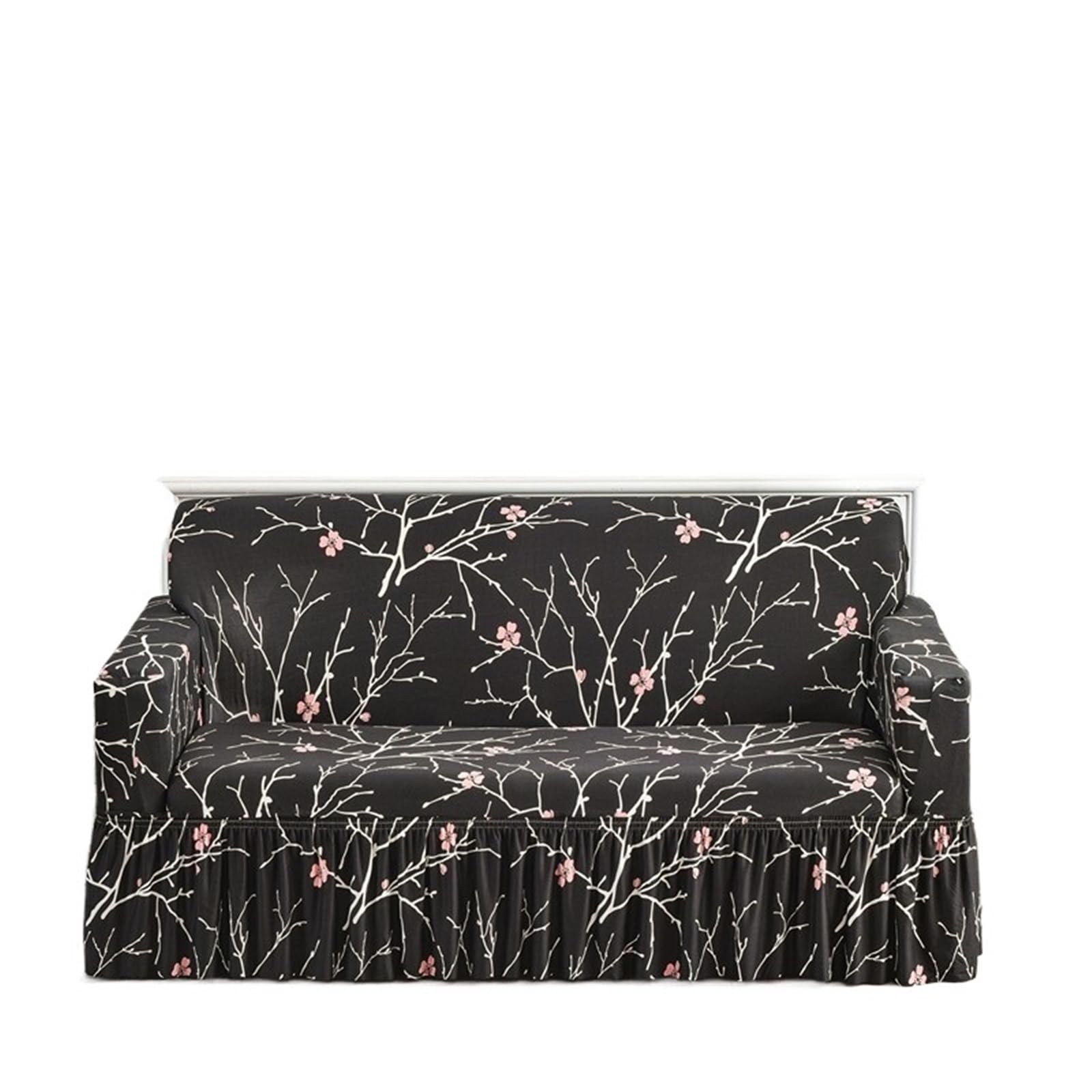 GCYEIDMA Skirt Sofa Cover Sofa Cover with Skirt Washable Elastic Stretchable Easy Fit Universal Furniture Protector(Color 17,3-seater(190-230cm))