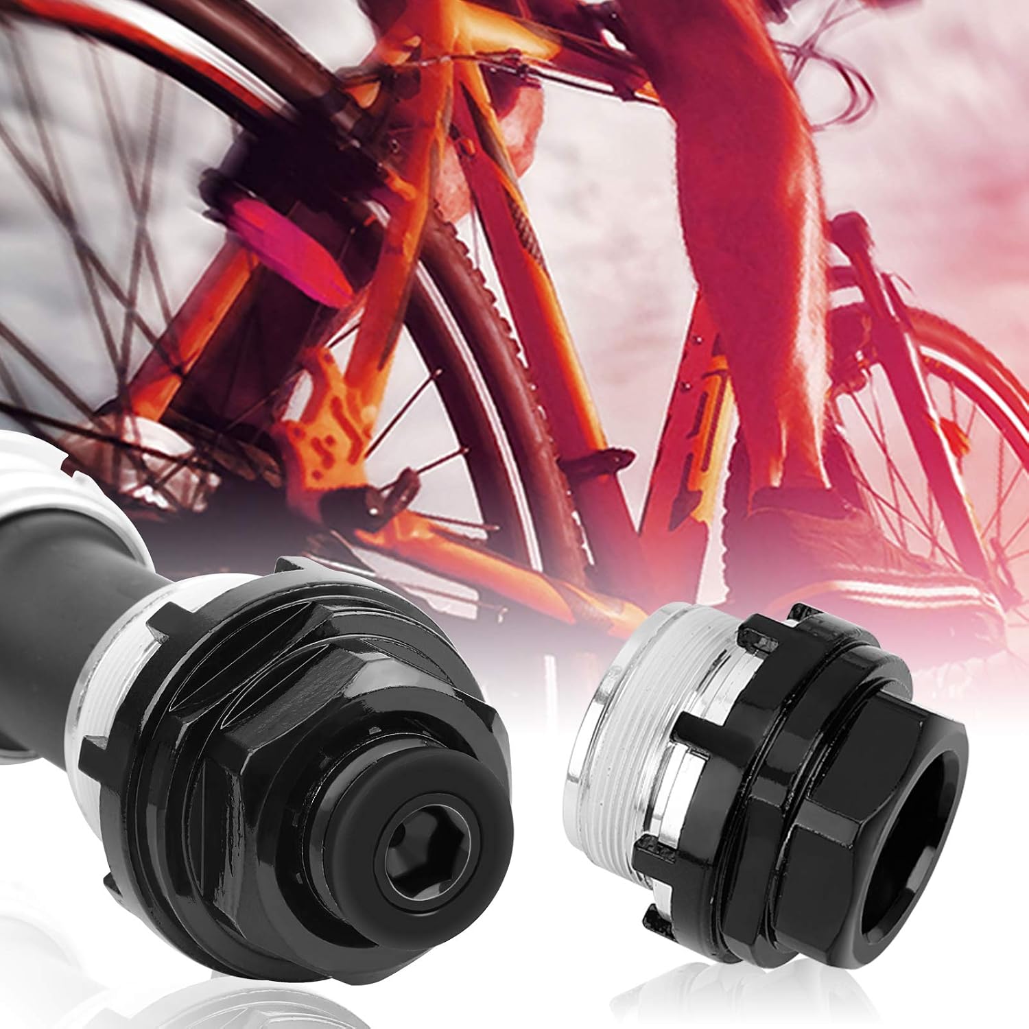 QKURT Lockring Tool, 8-Tooth Splines Bottom Bracket Tool Sealed Cartridge Tool Compatible with SRAM Truvativ ISIS 8-Notch Bottom Bracket Cups